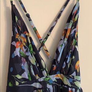 NWT - navy dress with floral print